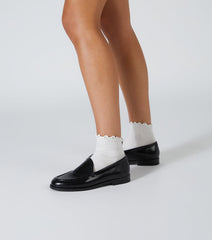 Zoe Black Hi Shine Flats - Tony Bianco Sale