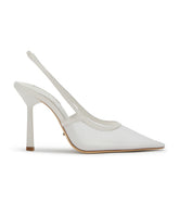 Glide White Nylon Heels - Tony Bianco Outlet