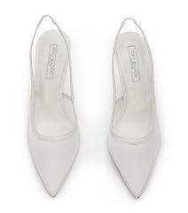 Glide White Nylon Heels - Tony Bianco Outlet