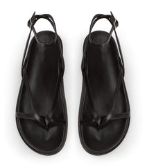 Lucie Black Nappa Sandals - Tony Bianco US