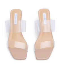Sabelle Clear Vynalite/Skin Capretto Heels - Tony Bianco Discount
