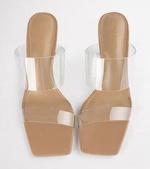 Chicago Clear Vinylite/Skin Nappa Heels - Tony Bianco US