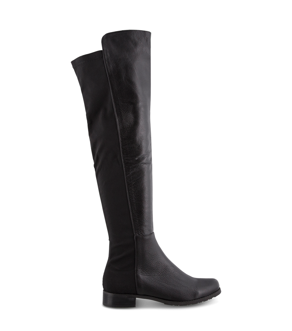 Panache Black Luxe/Black Micro Stretch Long Boots - Tony Bianco US