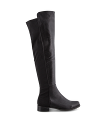 Panache Black Luxe/Black Micro Stretch Long Boots - Tony Bianco US