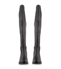 Panache Black Luxe/Black Micro Stretch Long Boots - Tony Bianco US