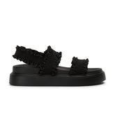 Jerry Black Ruffle Sandals - Tony Bianco On Sale