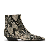 Rupert Ecru Snake Ankle Boots - Tony Bianco On Sale