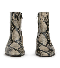 Rupert Ecru Snake Ankle Boots - Tony Bianco On Sale
