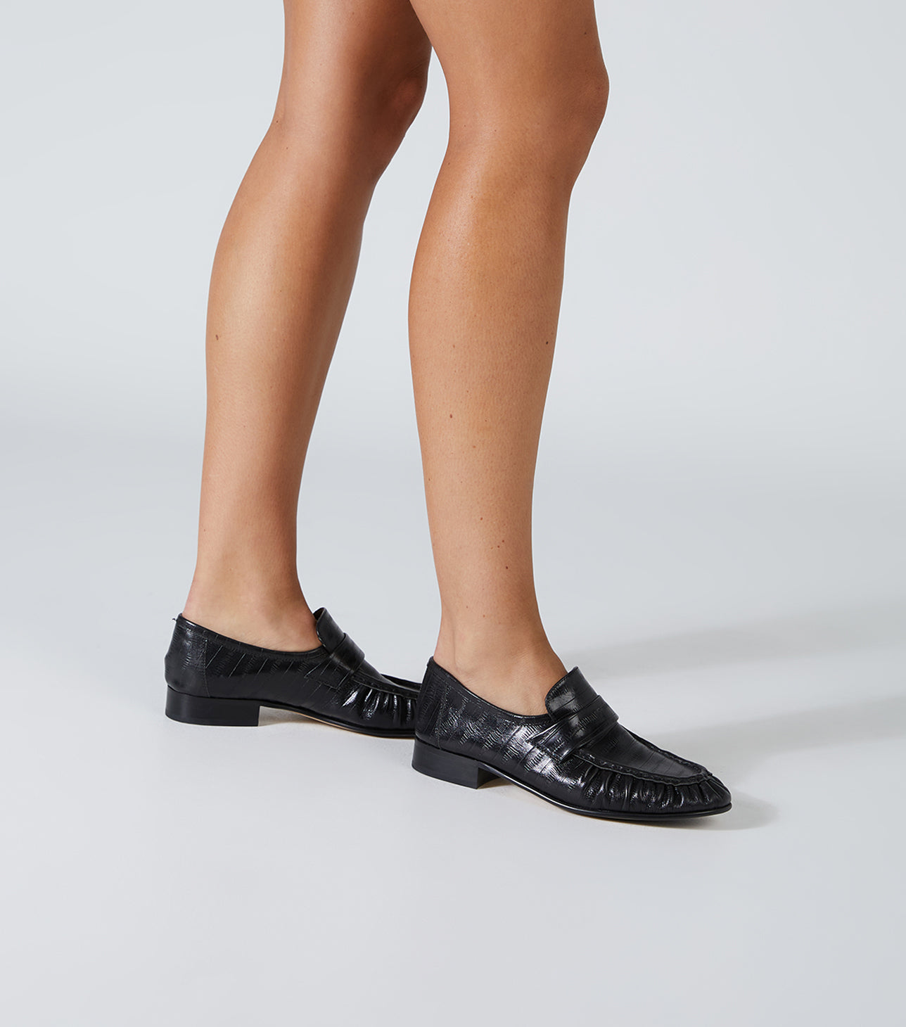 Gatsby Black Anguille Flats - Tony Bianco On Sale