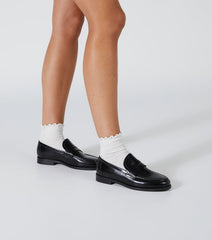 Zac Black Hi Shine Flats - Tony Bianco On Sale