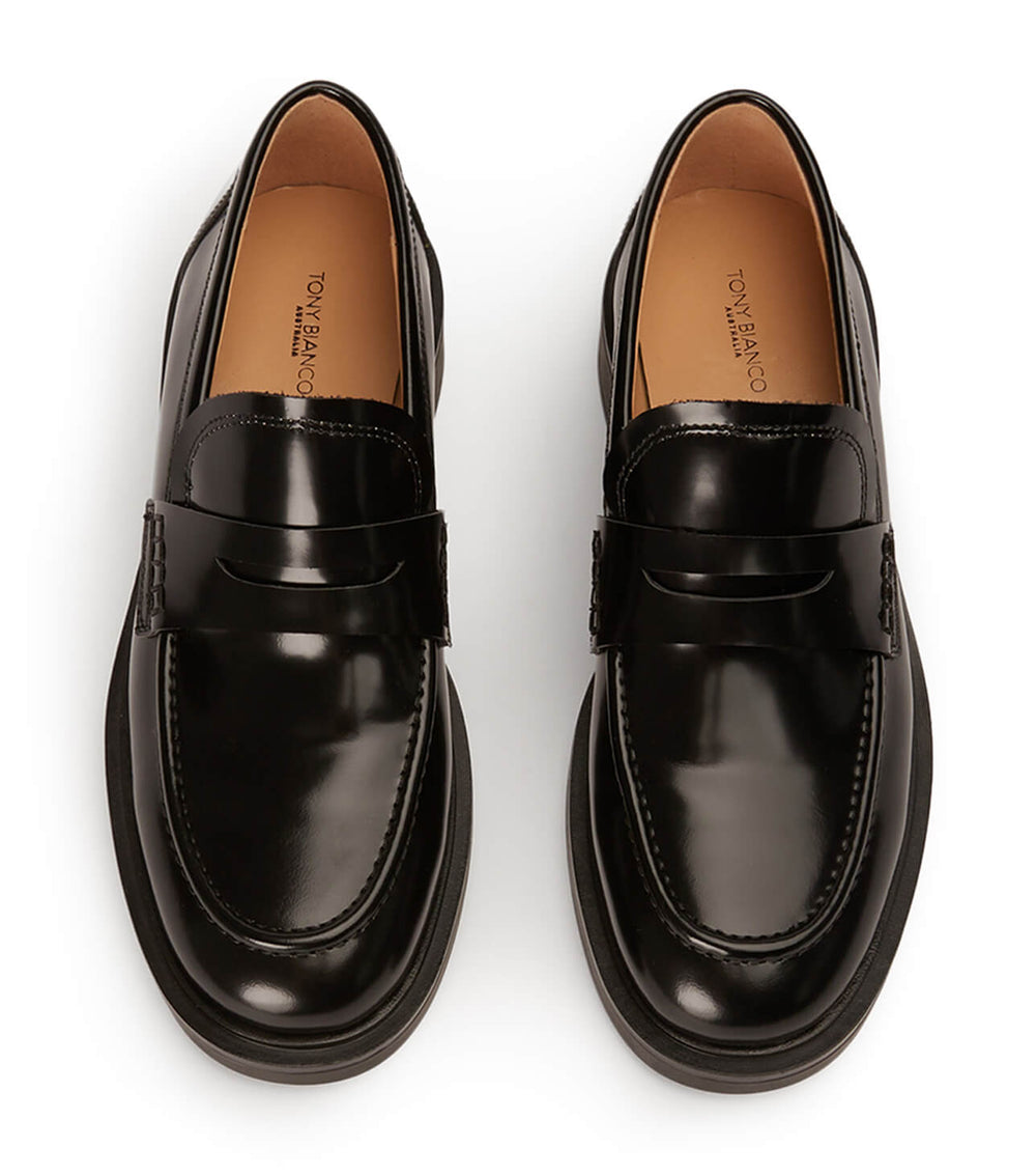 Cherish Black Hi Shine Flats - Tony Bianco Near me