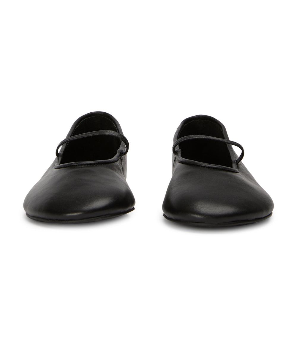 Martinez Black Nappa Flats - Tony Bianco On Sale