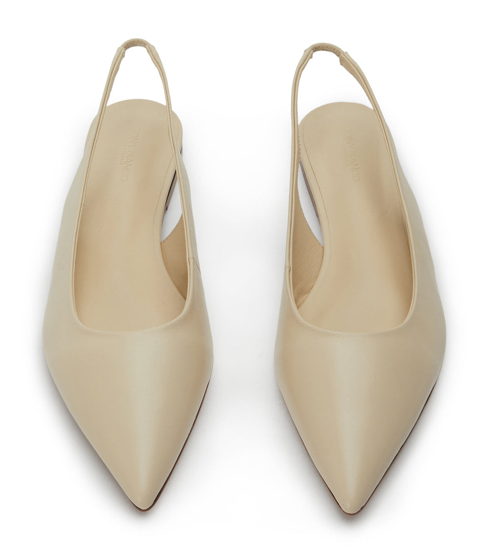 Javier Vanilla Nappa Flats - Tony Bianco On Sale