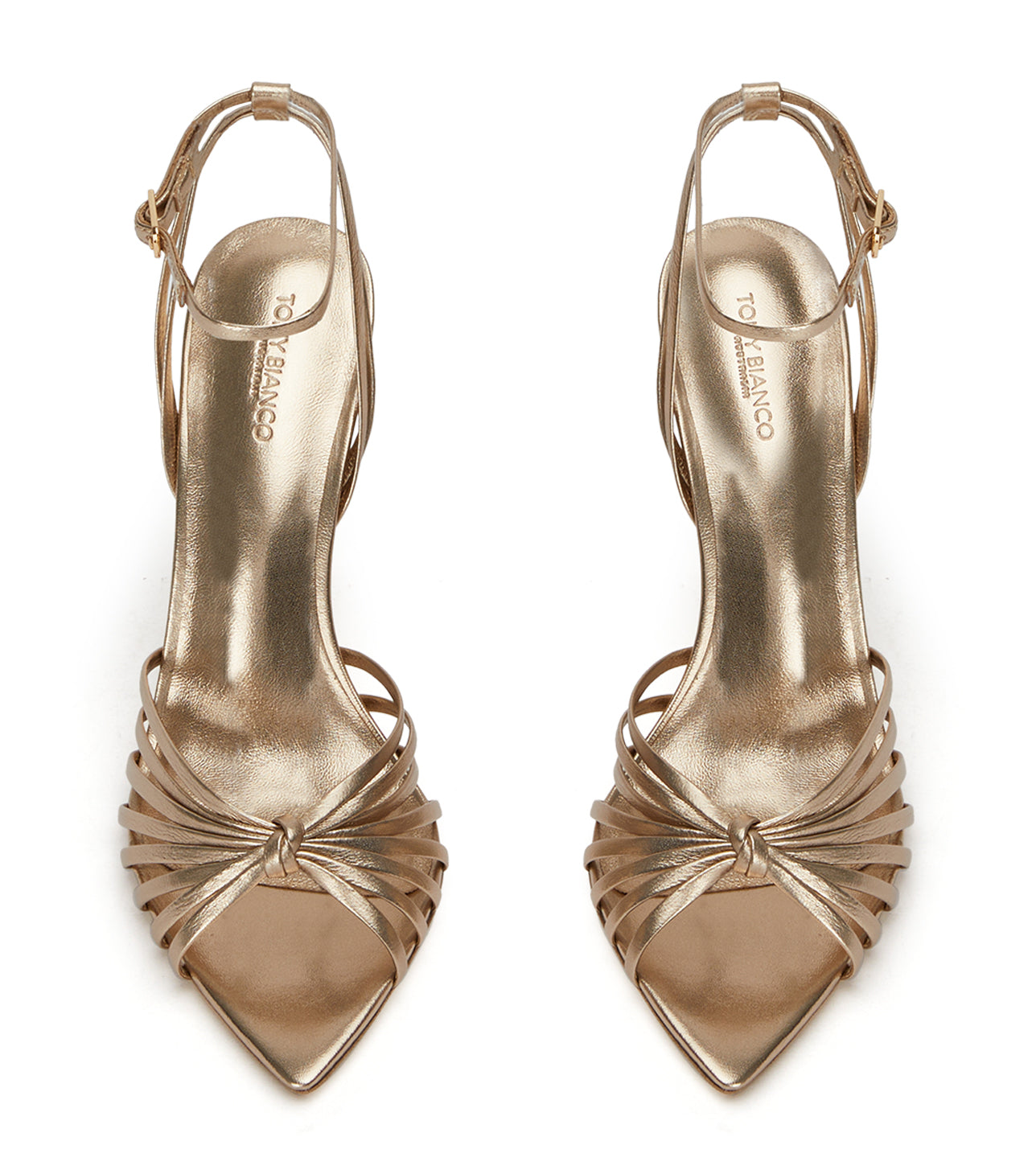 Maxos Amber Nappa Metallic Heels - Tony Bianco US