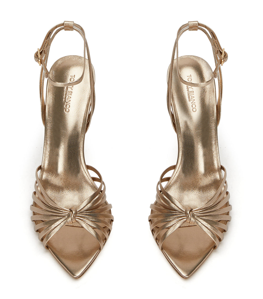 Maxos Amber Nappa Metallic Heels - Tony Bianco US