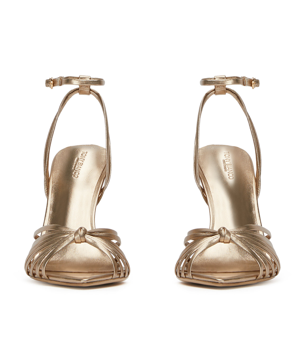 Maxos Amber Nappa Metallic Heels - Tony Bianco US