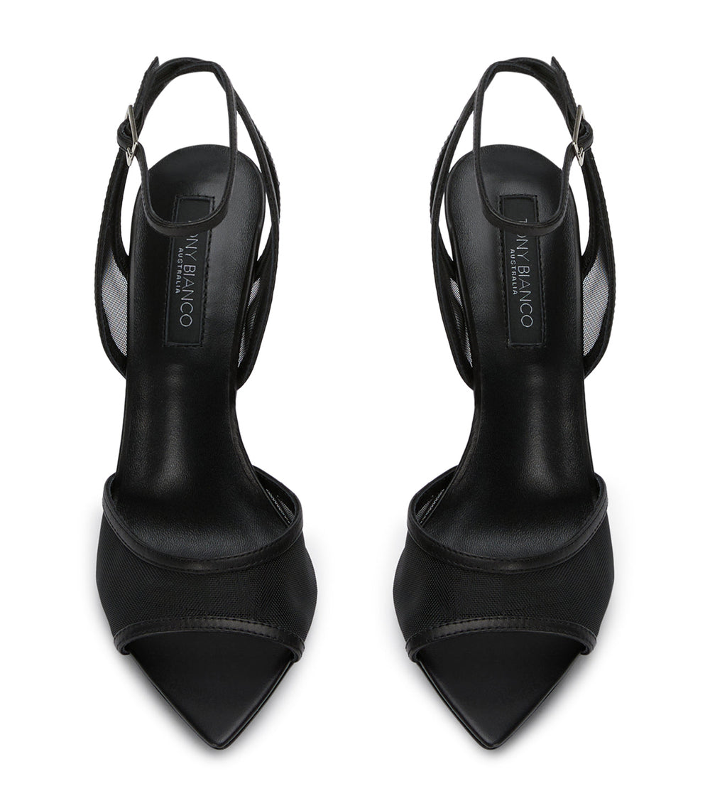 Miley Black Nylon/Black Heels - Tony Bianco For Sale