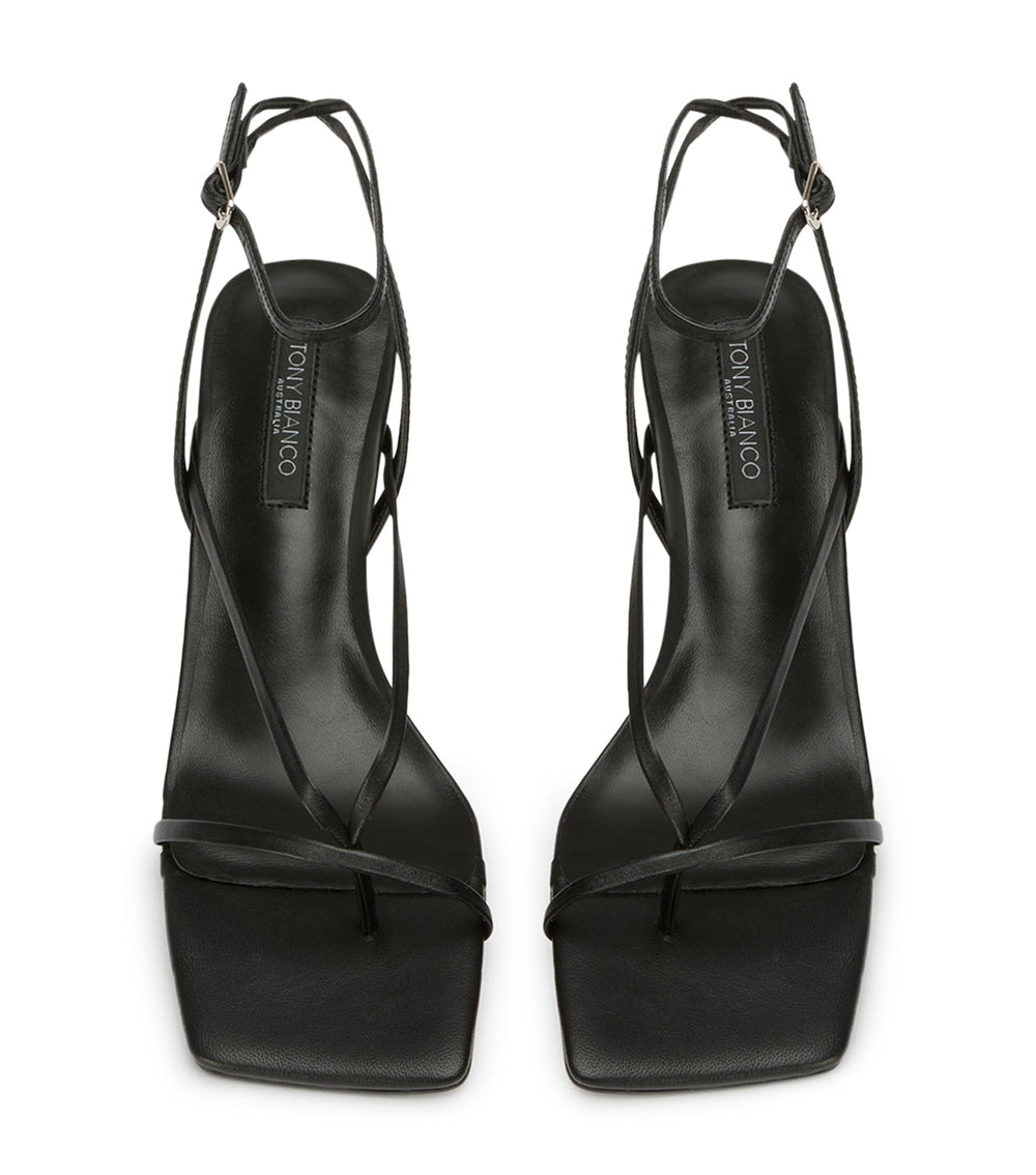 Avi Black Nappa Heels - Tony Bianco US