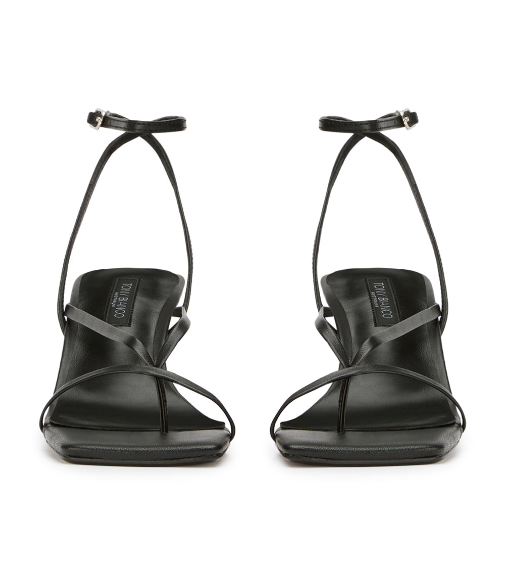 Avi Black Nappa Heels - Tony Bianco US