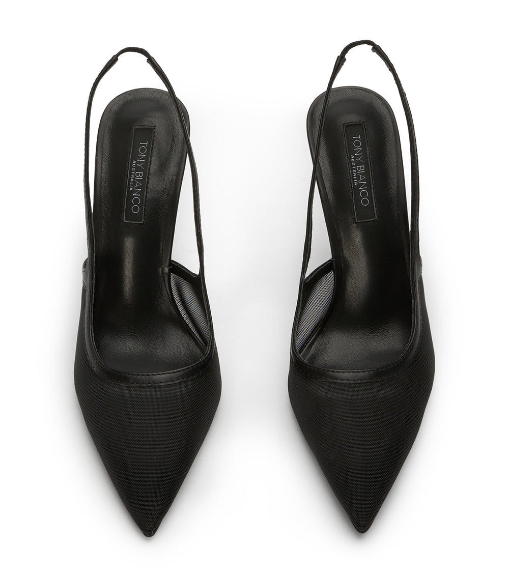 Glide Black Nylon Heels - Tony Bianco For Sale