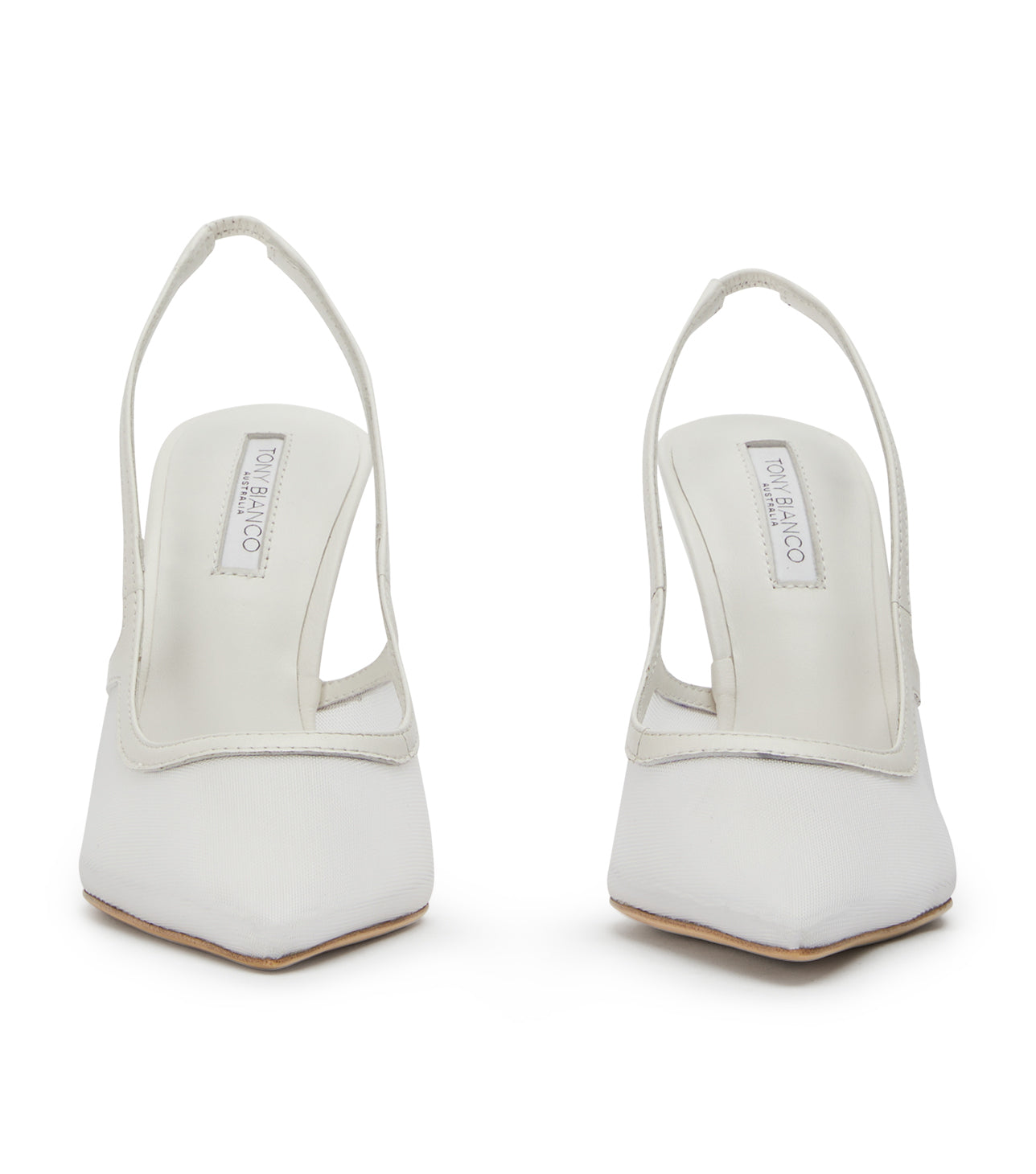 Glide White Nylon Heels - Tony Bianco Outlet