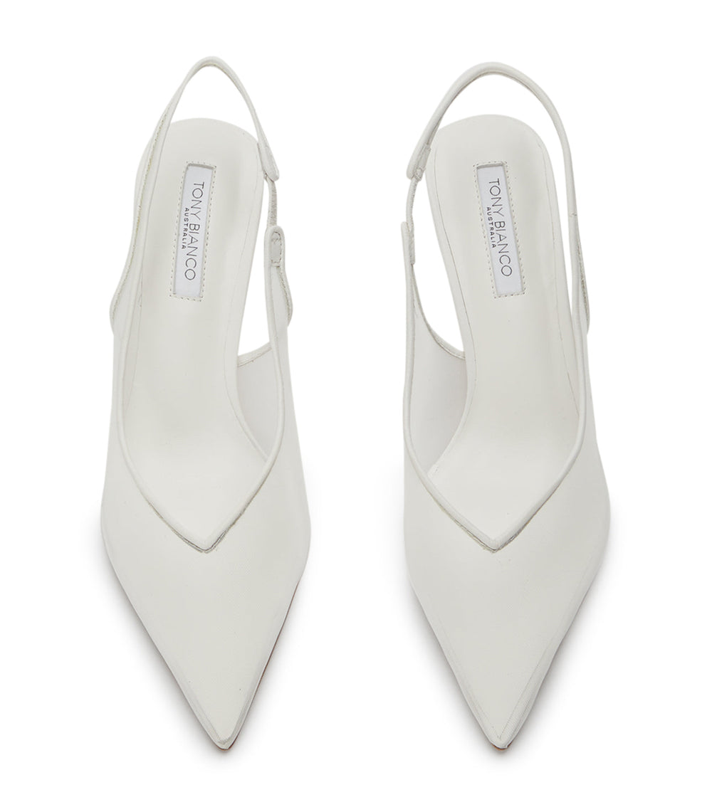 Breeze White Nylon Heels - Tony Bianco On Sale