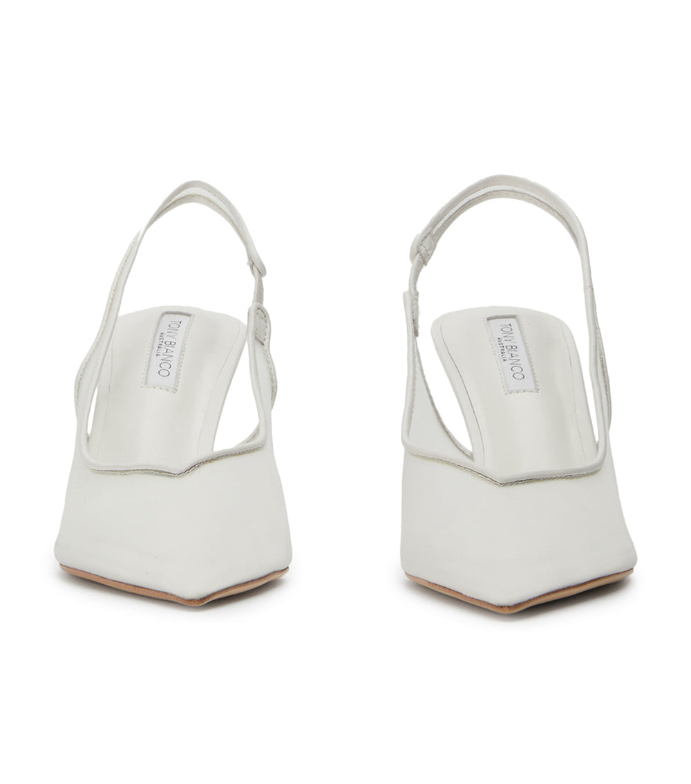 Breeze White Nylon Heels - Tony Bianco On Sale