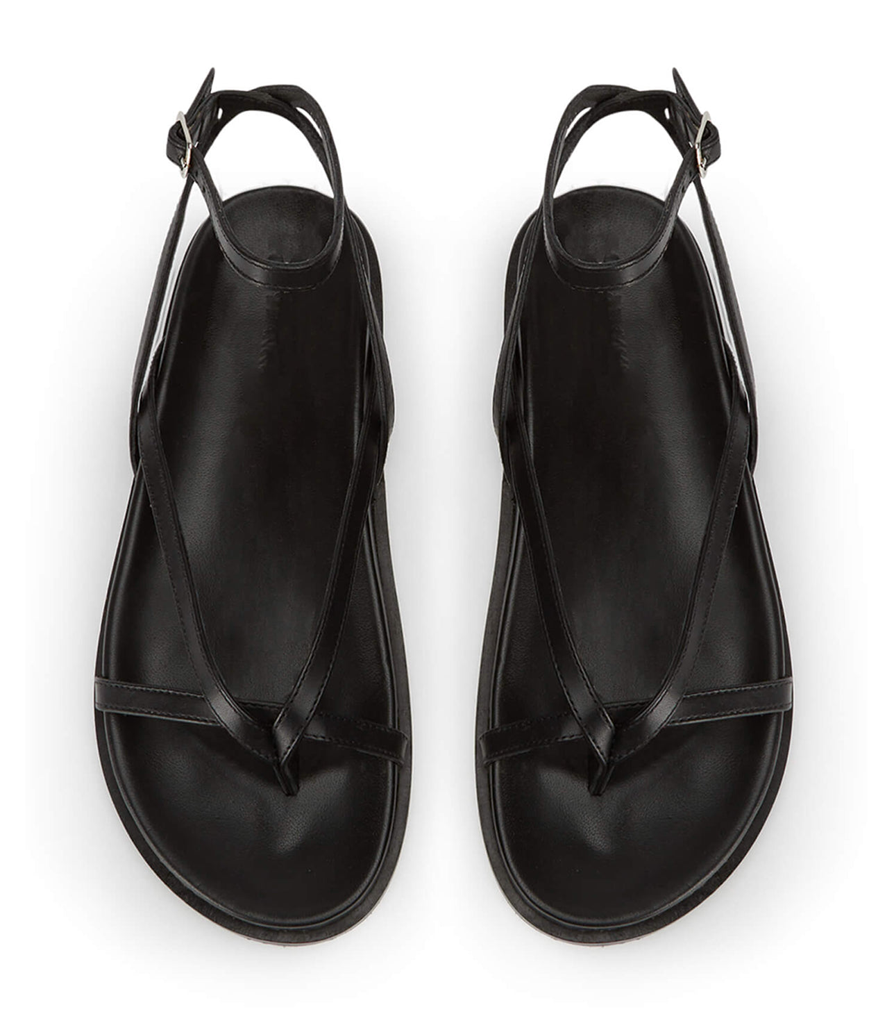 Lucie Black Nappa Sandals - Tony Bianco US