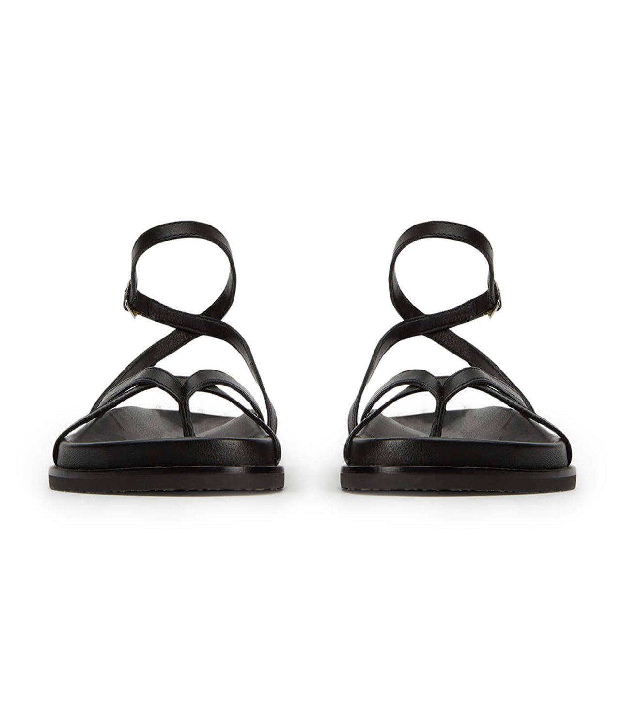Lucie Black Nappa Sandals - Tony Bianco US