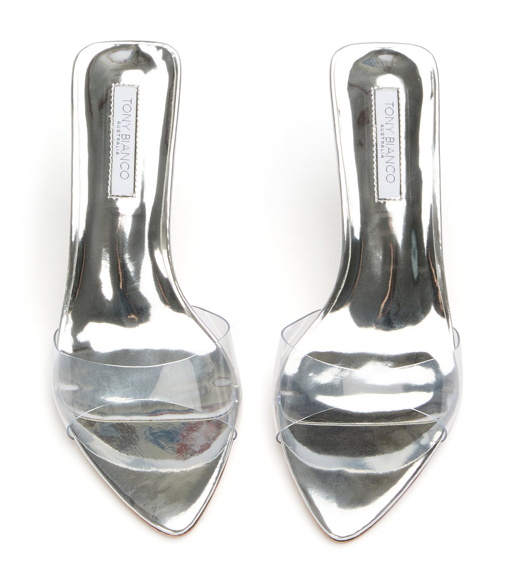 Hallie Clear Vinylite/Silver - Tony Bianco For Sale