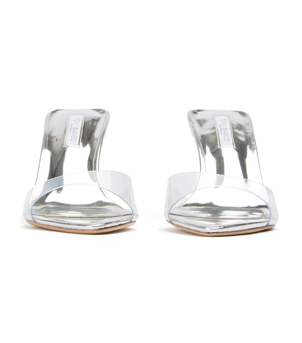 Hallie Clear Vinylite/Silver - Tony Bianco For Sale