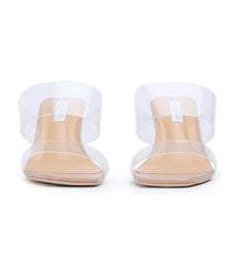 Sabelle Clear Vynalite/Skin Capretto Heels - Tony Bianco Discount