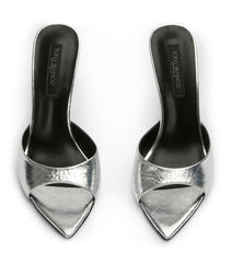 Malibu Silver Vintage Metal Heels - Tony Bianco US