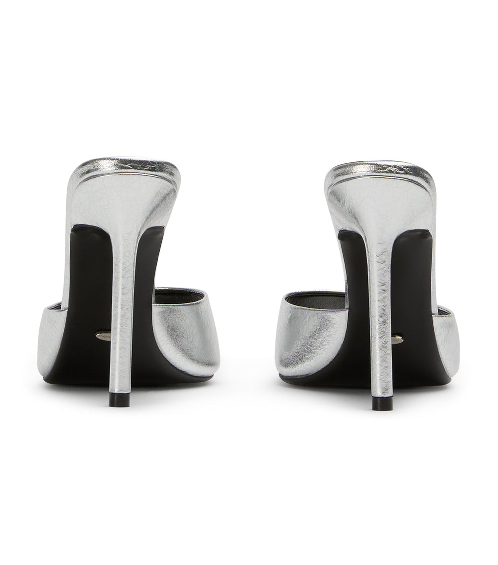 Malibu Silver Vintage Metal Heels - Tony Bianco US