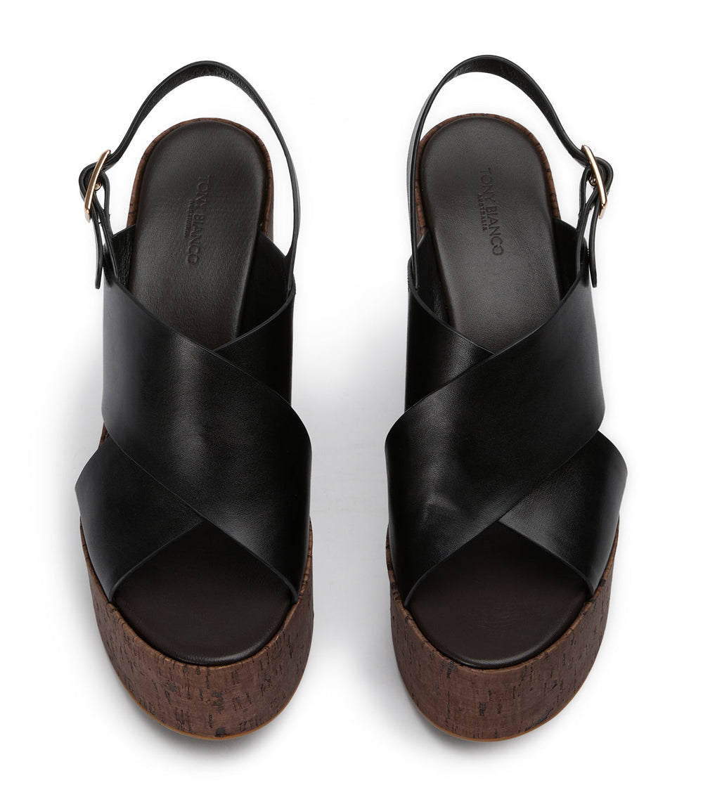 Vogue Black Como Wedges - Tony Bianco Outlet