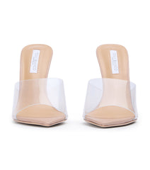 Marley Clear Vinylite/Skin Heels - Tony Bianco For Sale