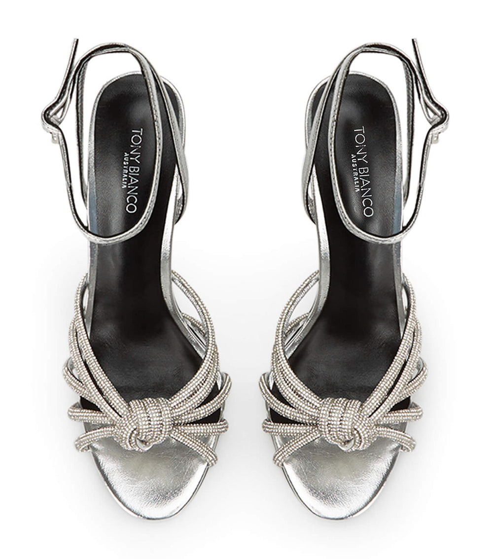 Kyla Silver Foil Heels - Tony Bianco Online Shop