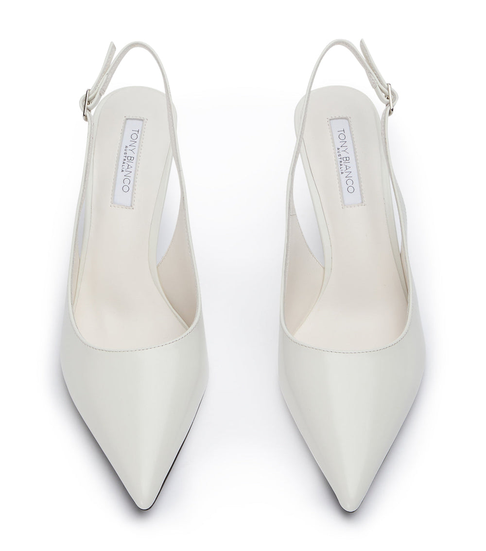 Baz White Hi Shine Heels - Tony Bianco Sale