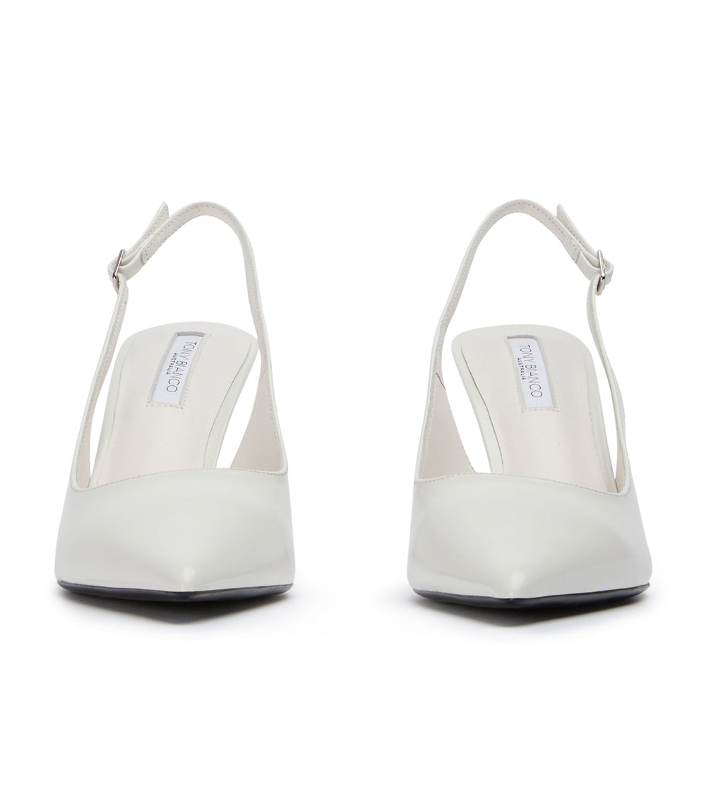 Baz White Hi Shine Heels - Tony Bianco Sale