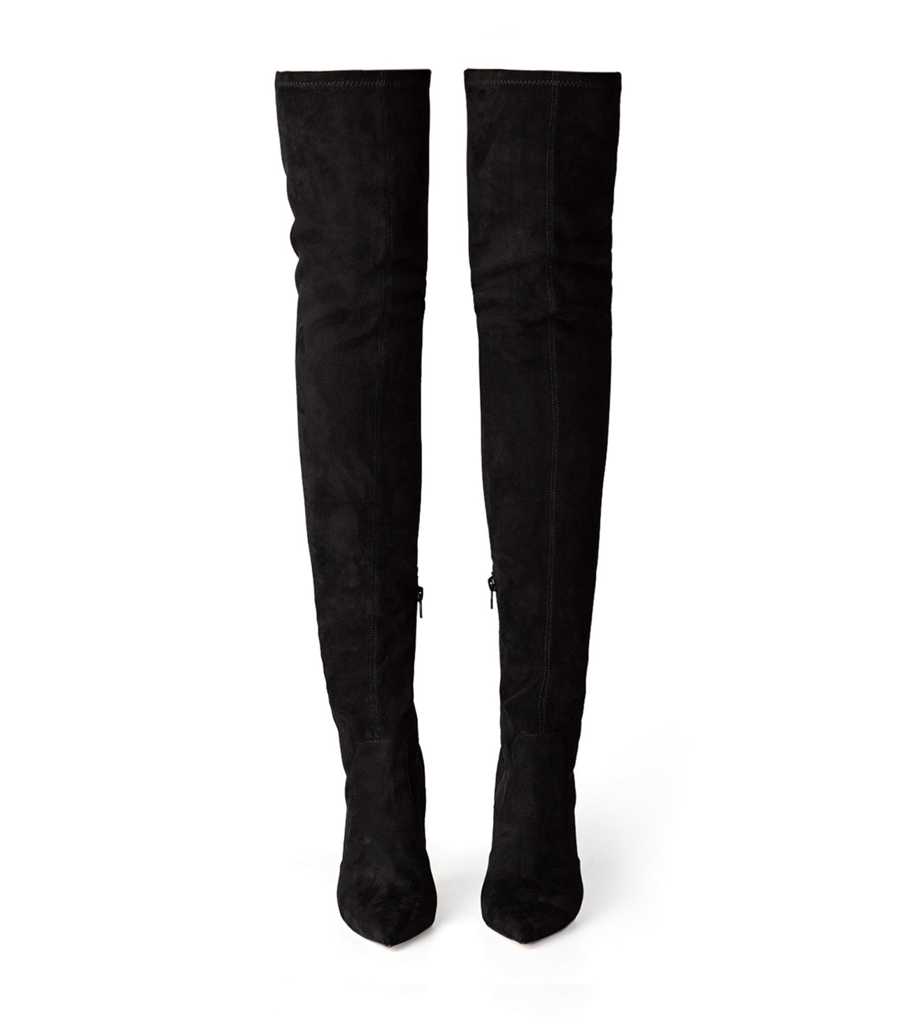 Avah Black Stretch Suede Long Boots - Tony Bianco For Sale