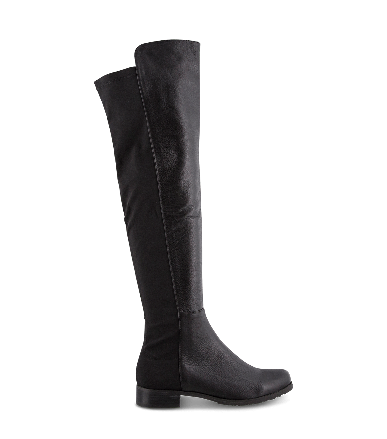 Panache Black Luxe/Black Micro Stretch Long Boots - Tony Bianco US