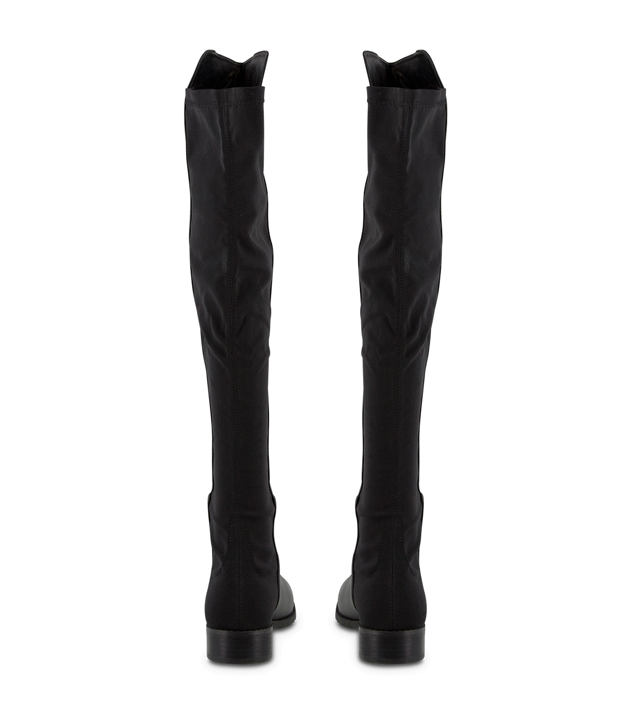Panache Black Luxe/Black Micro Stretch Long Boots - Tony Bianco US