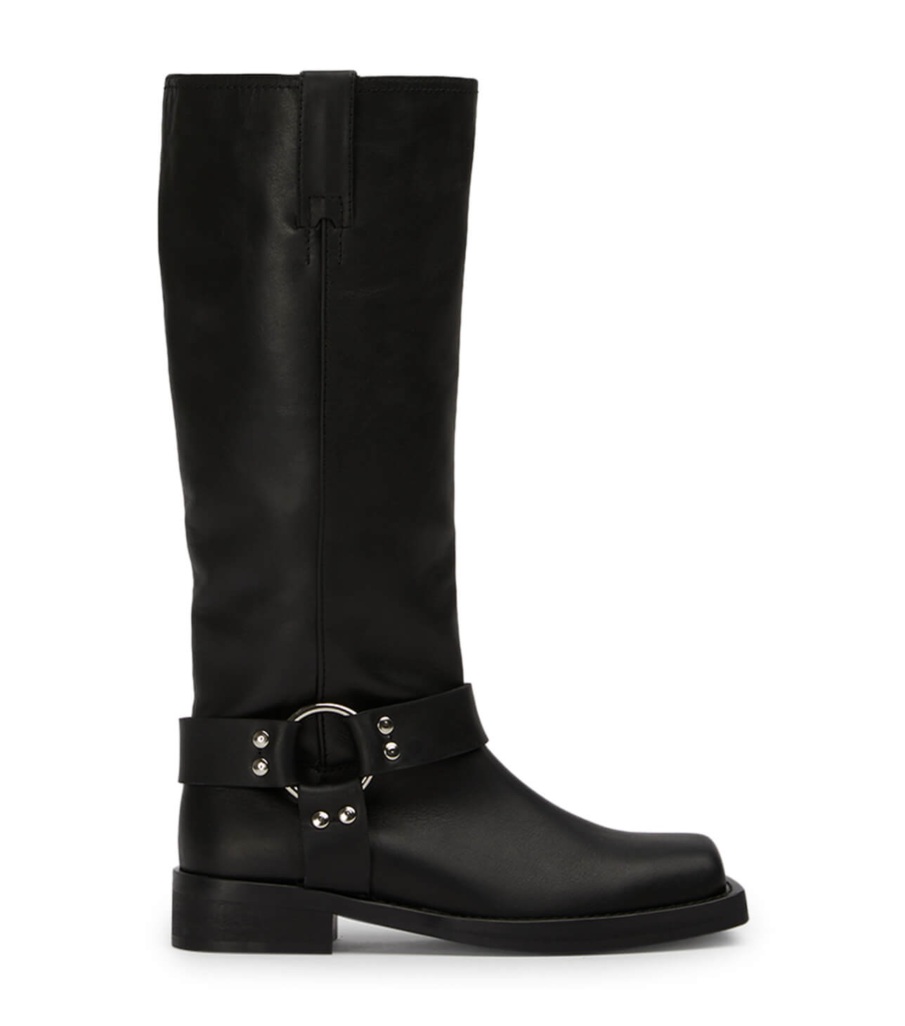 Biker Black Wax Calf Boots - Tony Bianco Outlet