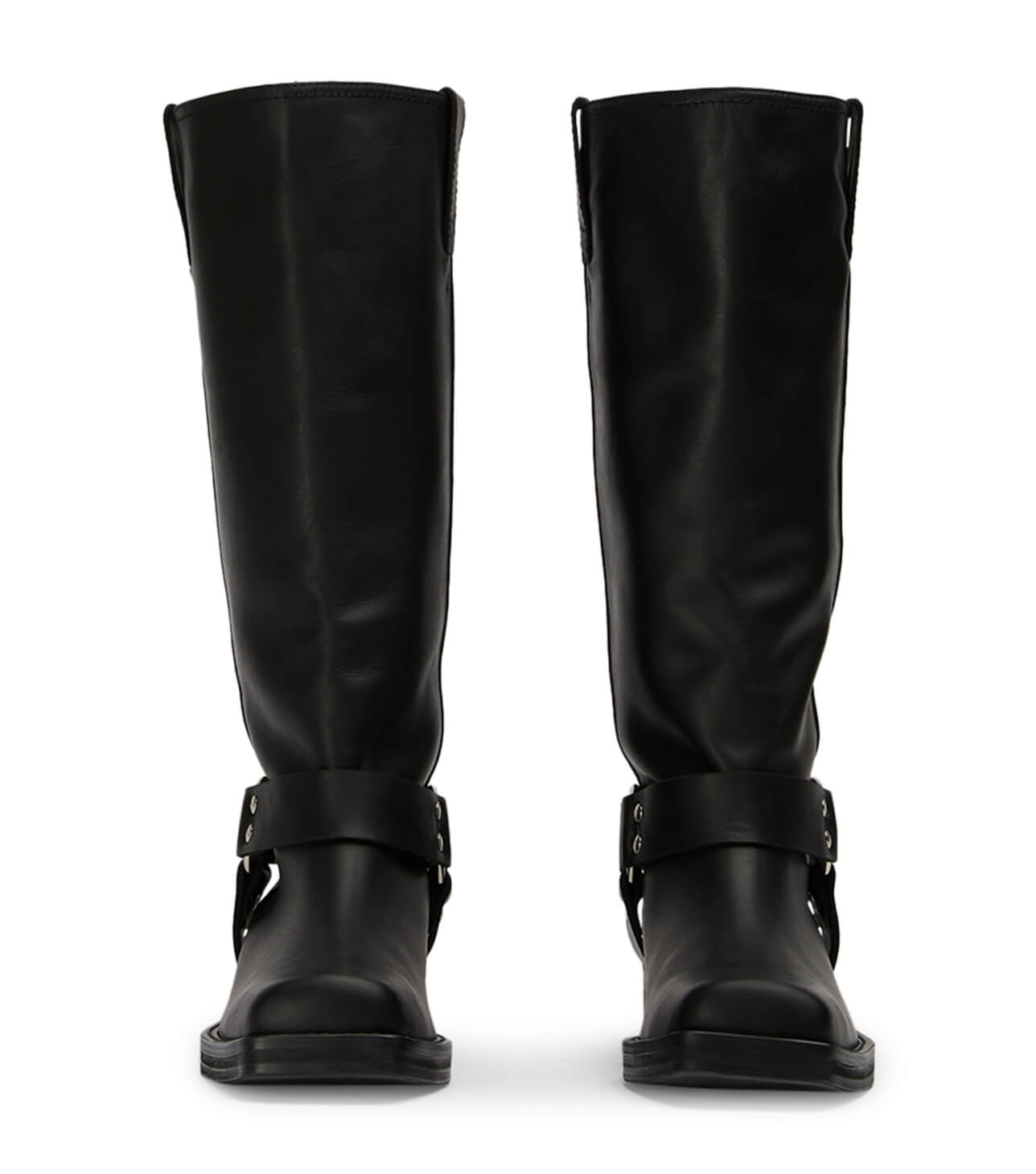 Biker Black Wax Calf Boots - Tony Bianco Outlet