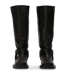 Biker Black Wax Calf Boots - Tony Bianco Outlet