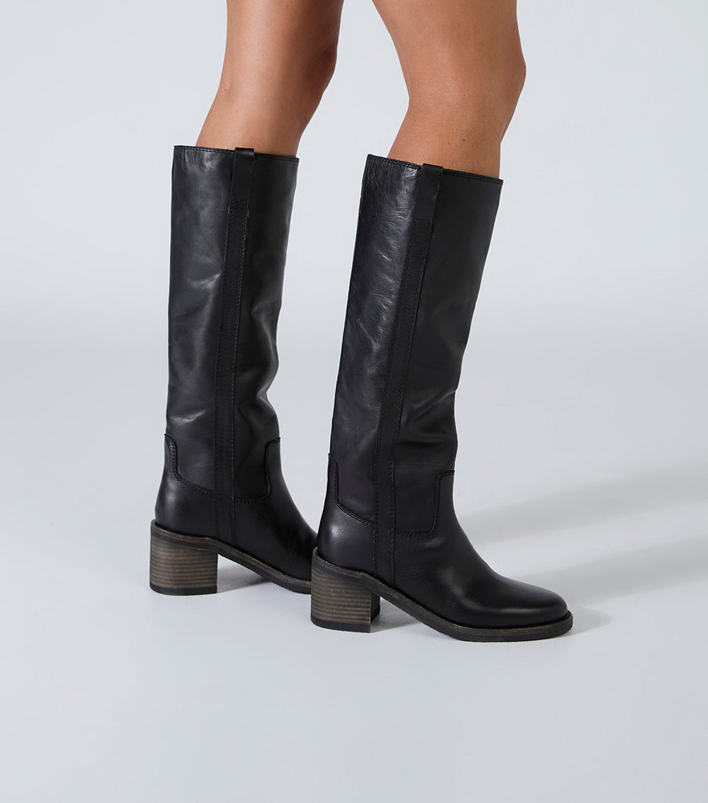 Apache Black Como Calf Boots - Tony Bianco Online Shop
