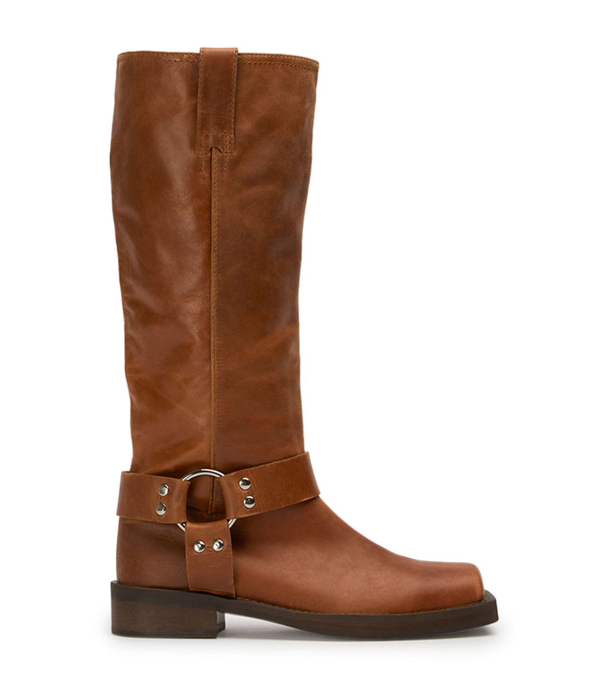 Biker Cognac Calf Boots - Tony Bianco US
