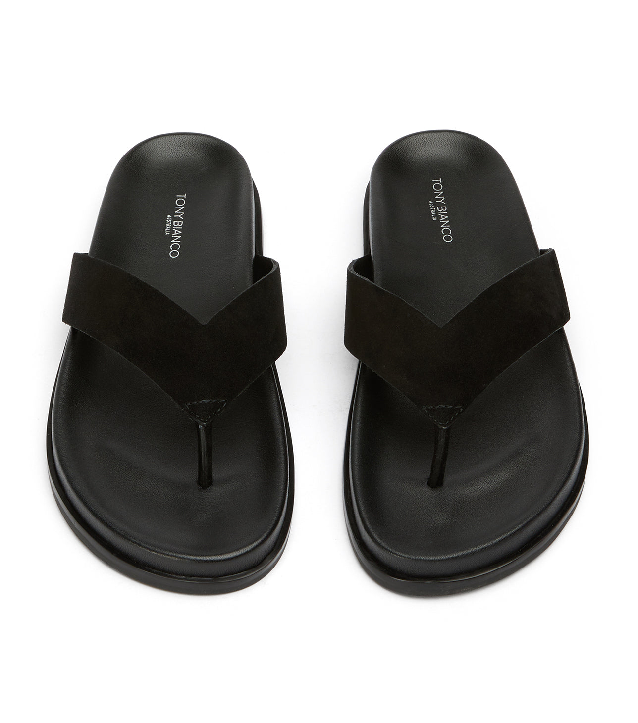 Loop Black Suede Sandals - Tony Bianco Outlet