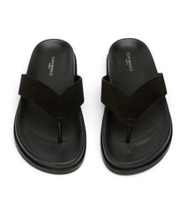 Loop Black Suede Sandals - Tony Bianco Outlet
