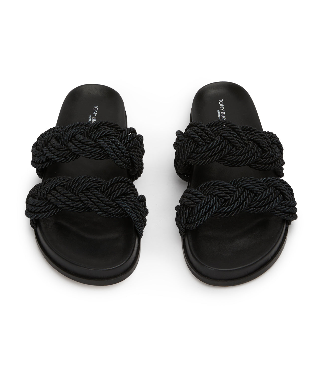 Lucky Black Rope Sandals - Tony Bianco Online Shop